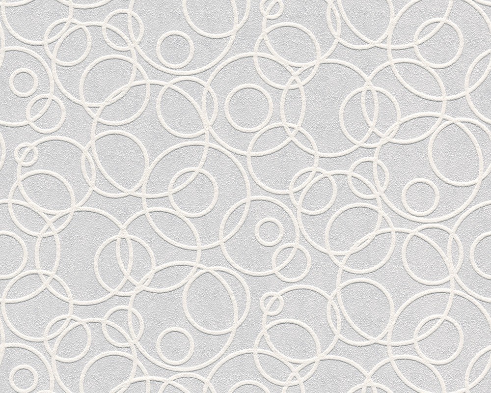 Wallpaper paintable circles modern white AS Meistervlies Wallpaper paintable circles modern white AS Meistervlies
