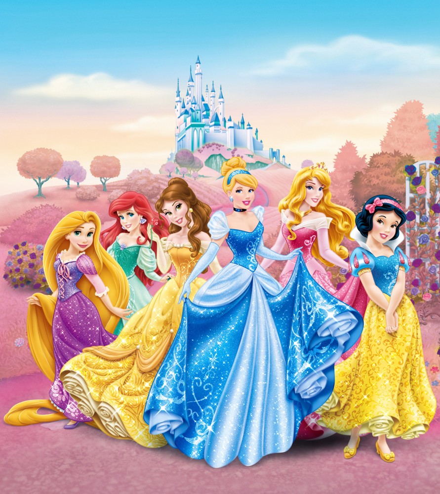 Wall mural wallpaper Disney princesses princess photo 180 x 202 cm / 1.